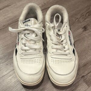 Reebok Classic White and Black Sneakers